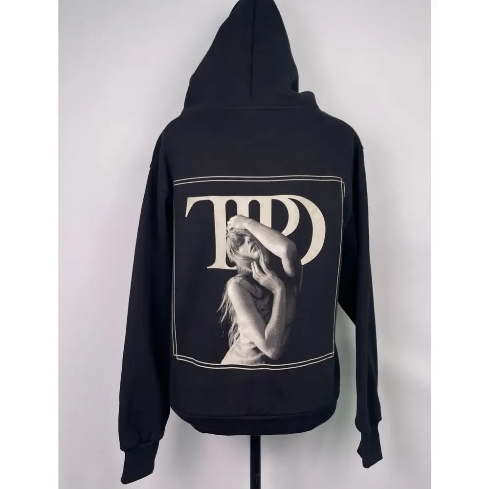 Taylor Swift The Tortured Poets Department Black Hoodie XS Official Merch - Picture 5 of 8